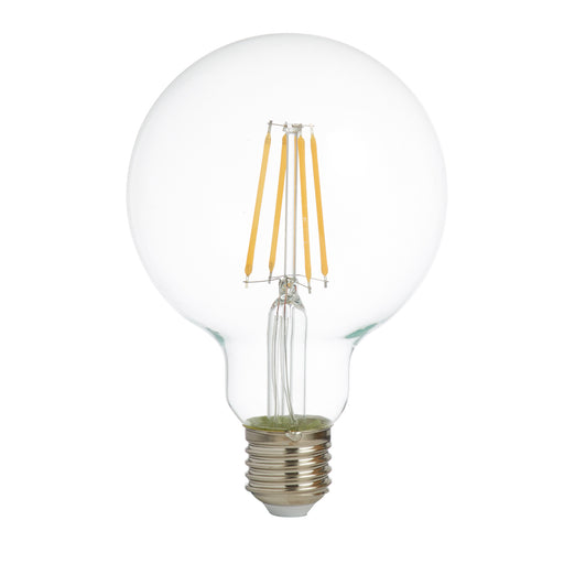 LED E27 6w Globe Clear Warm White - Exclusive Lighting Ltd