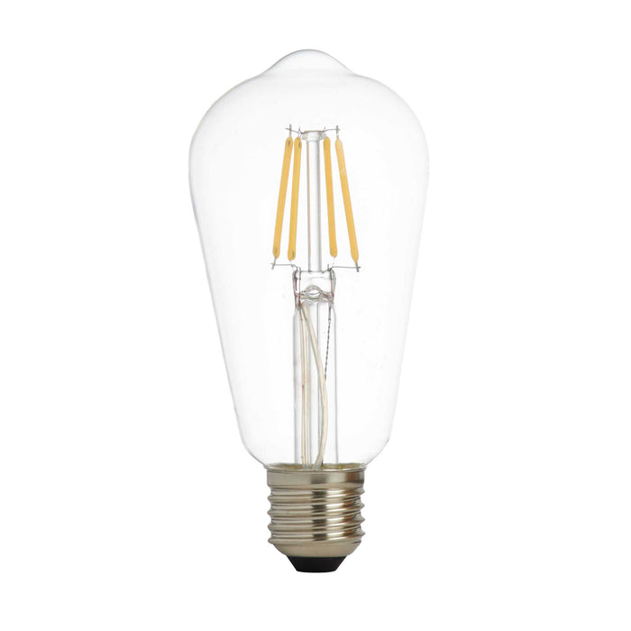 LED E27 Pear Clear Cool White - Exclusive Lighting Ltd