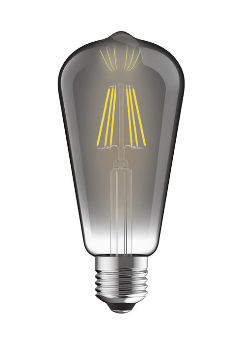 LED E27 6.5w Pear Smoked Cool White : Dimmable - Exclusive Lighting Ltd